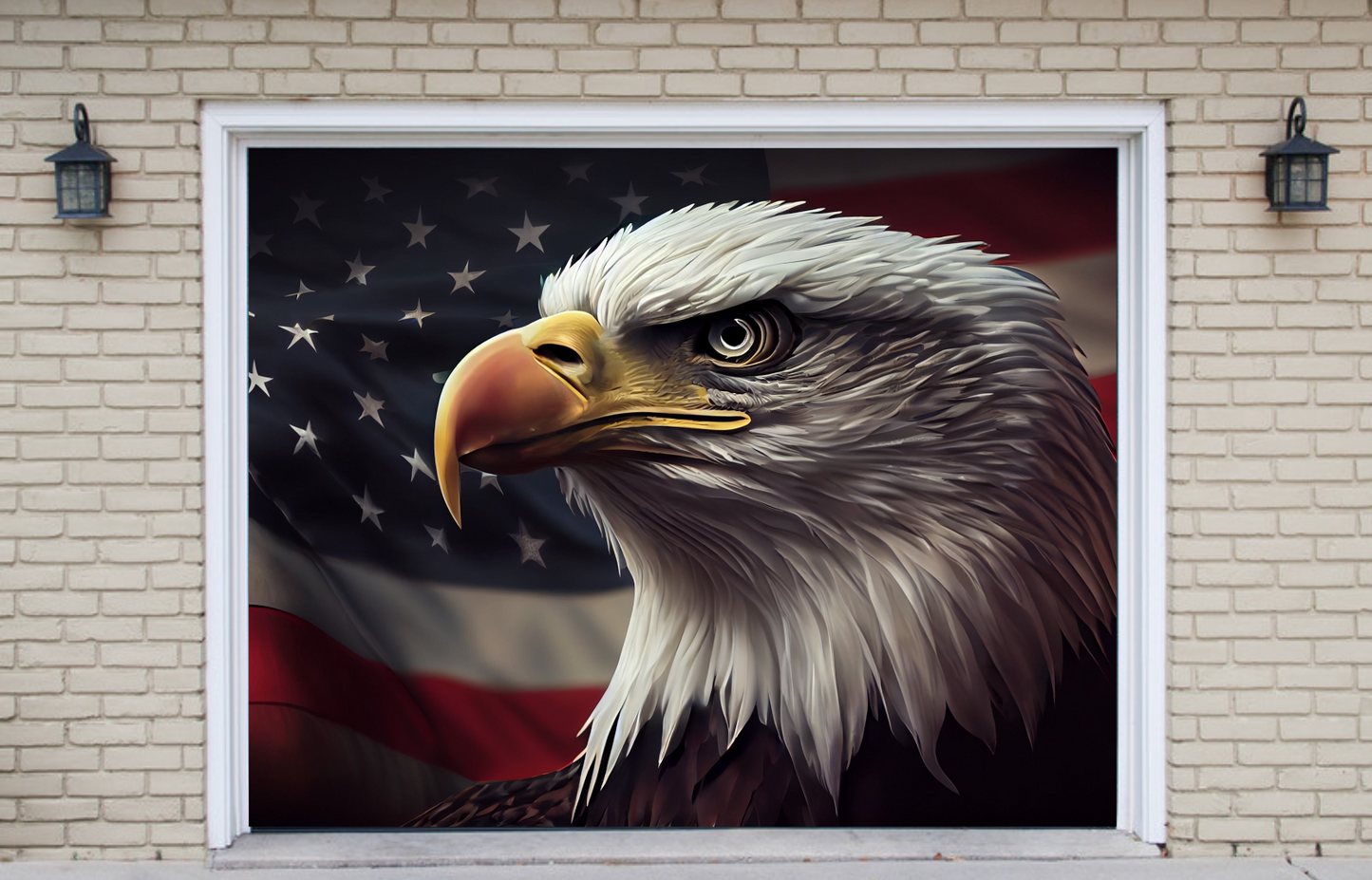 Shineful Garage Door Banner Decoration American Eagle