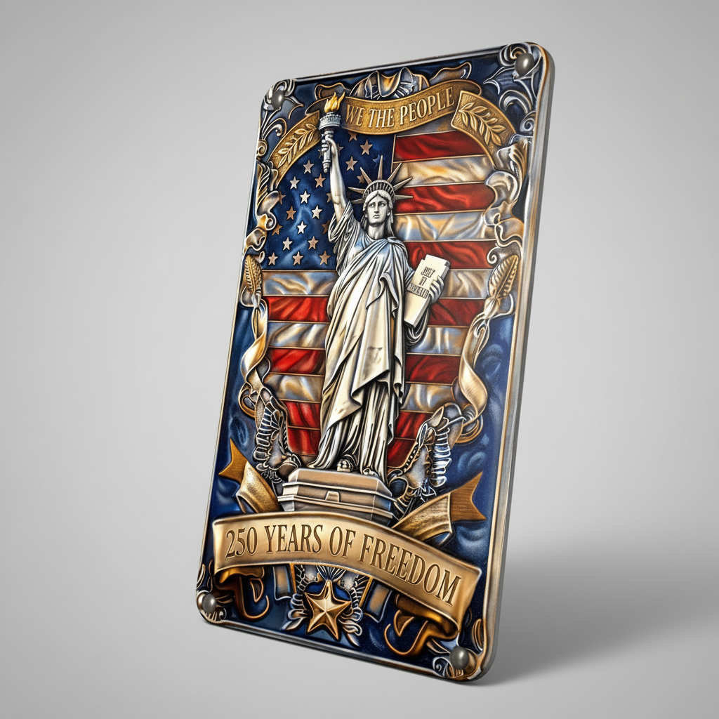 Shineful Freedom Honor Metal Sign