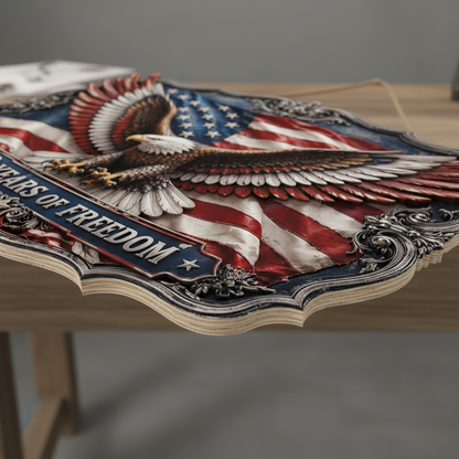 Shineful Freedom Wings Wood Sign