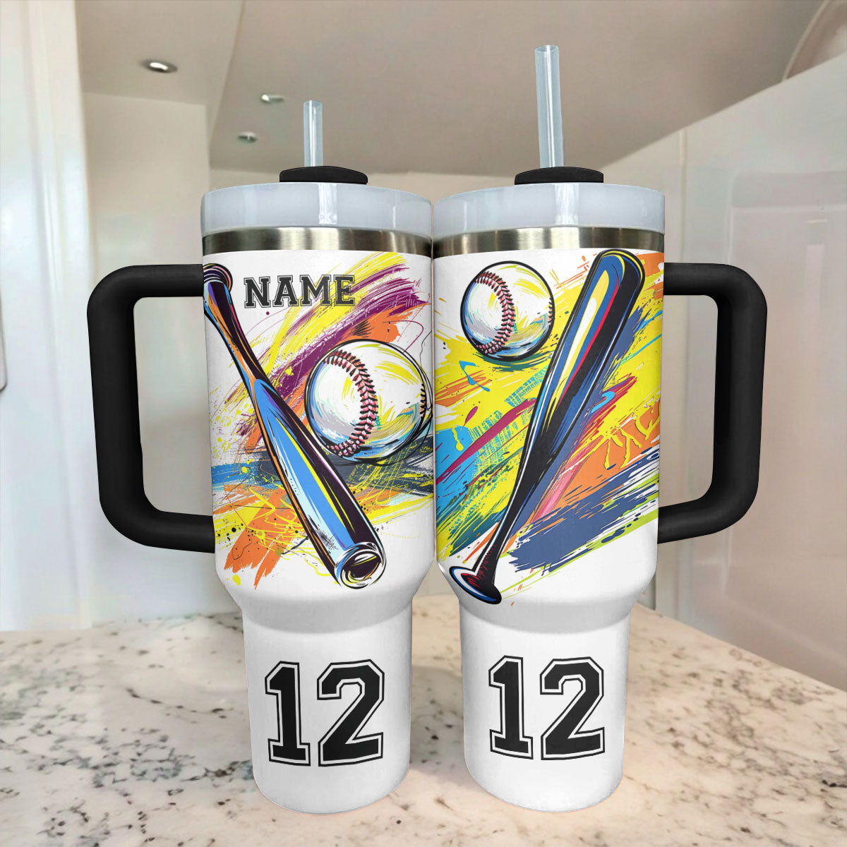 Shineful Personalized Tumbler Game Day Baseball