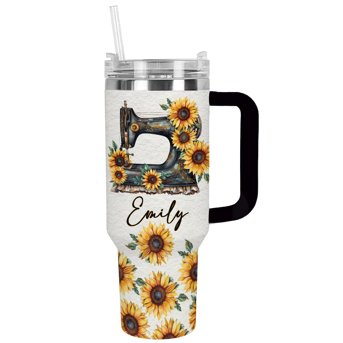 Shineful Tumbler Personalized Sewing Sunflower Stitches
