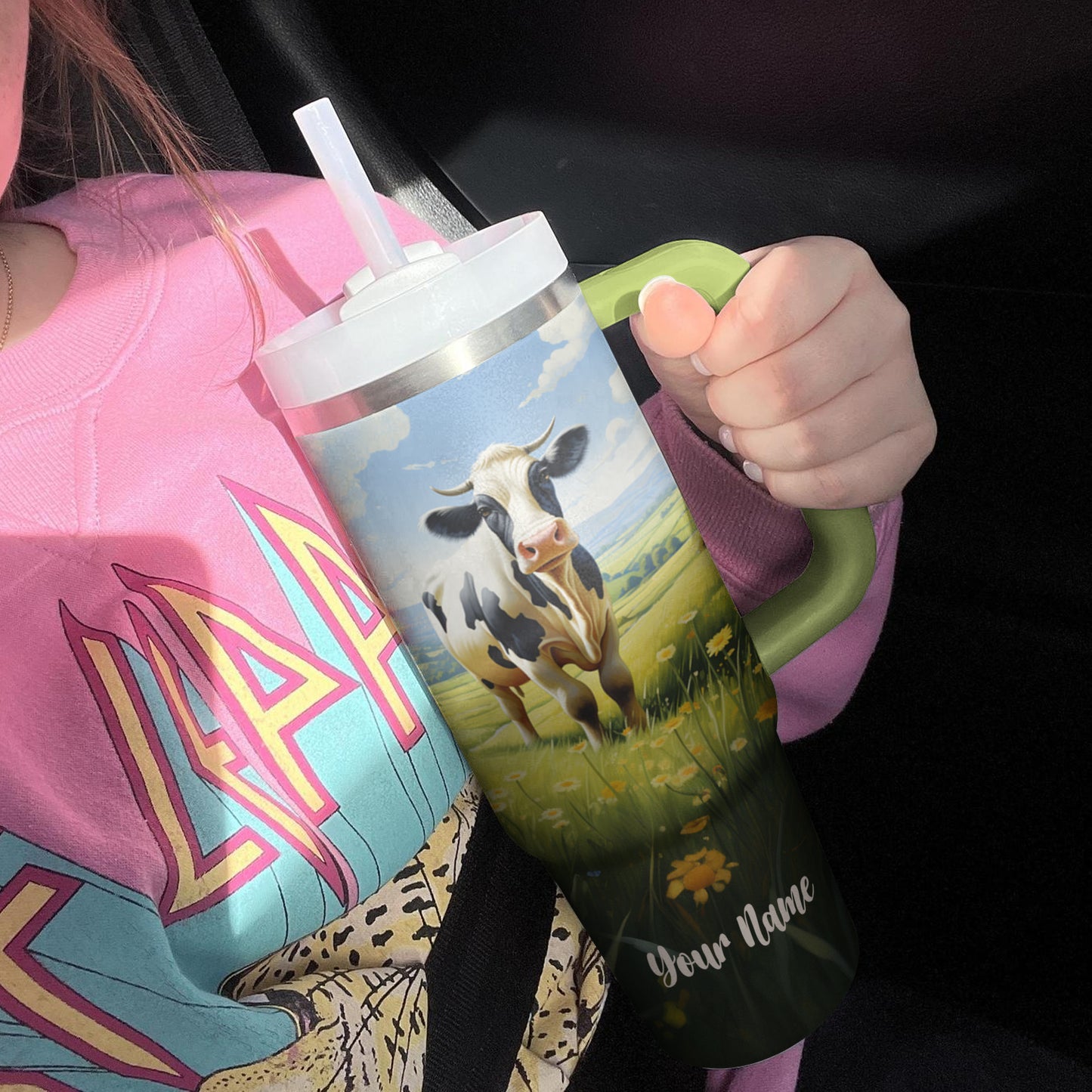 Shineful Tumbler Personalized Charming Cow