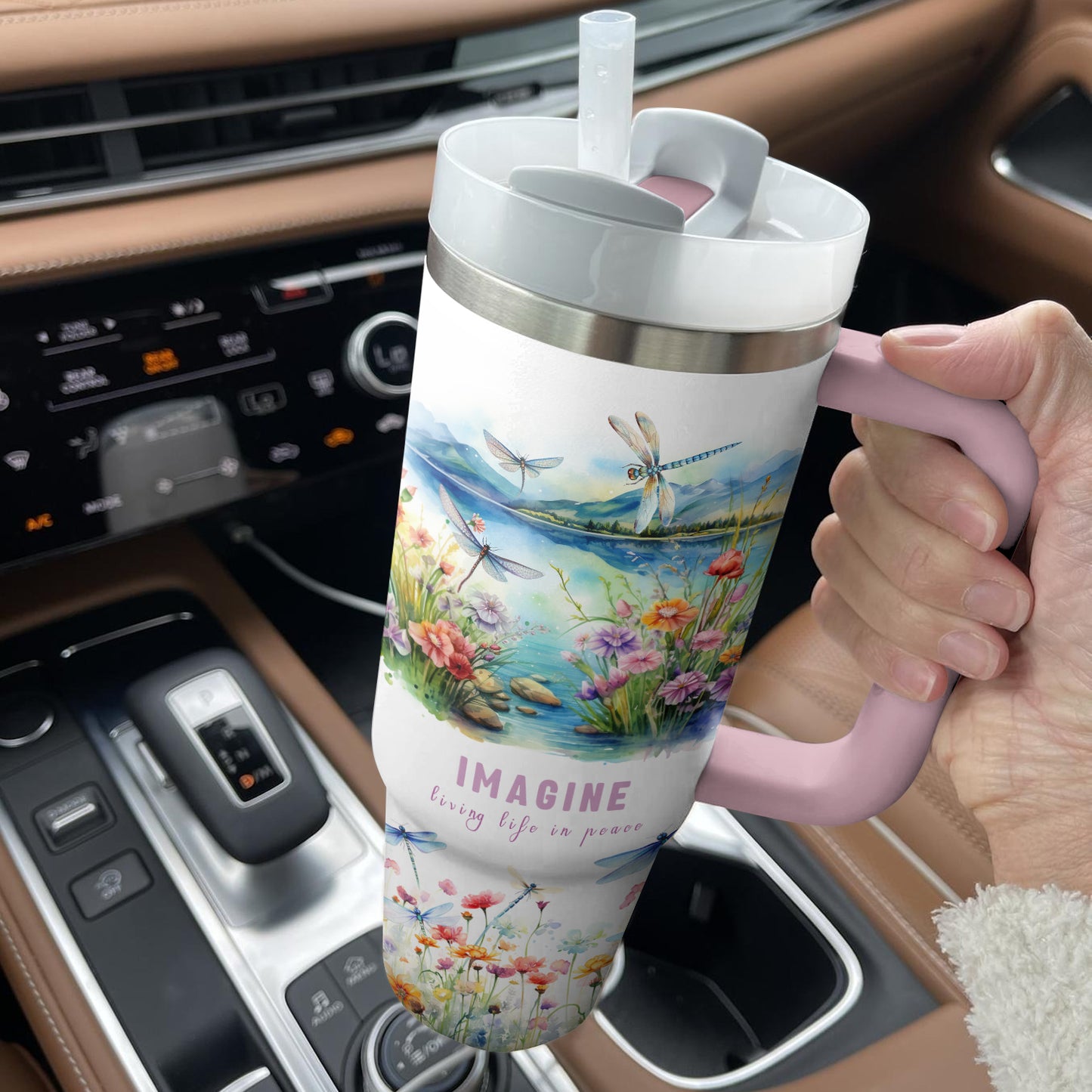 Shineful Tumbler Peaceful Dragonflies