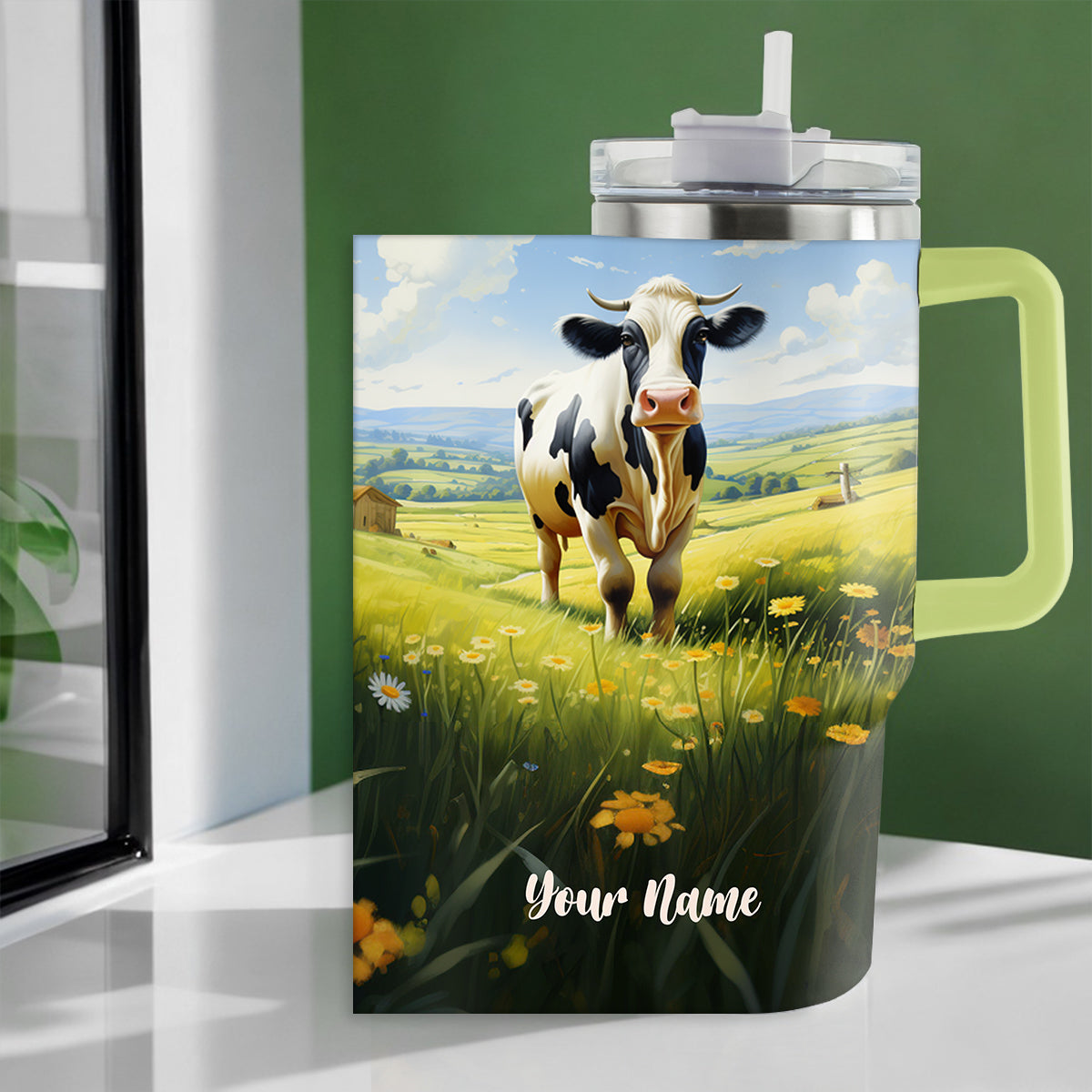 Shineful Tumbler Personalized Charming Cow