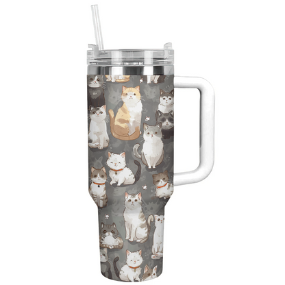 Cat Shineful™ Tumbler 40 Oz Cat’s Canvas Vq03 40Oz