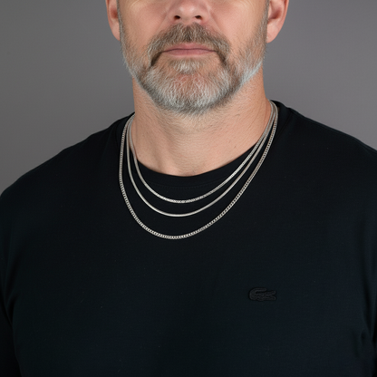 Shineful Oxidized Sterling Silver Viking Foxtail Chain Necklace for Men