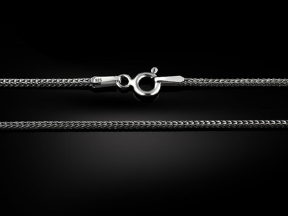 Shineful Oxidized Sterling Silver Viking Foxtail Chain Necklace for Men