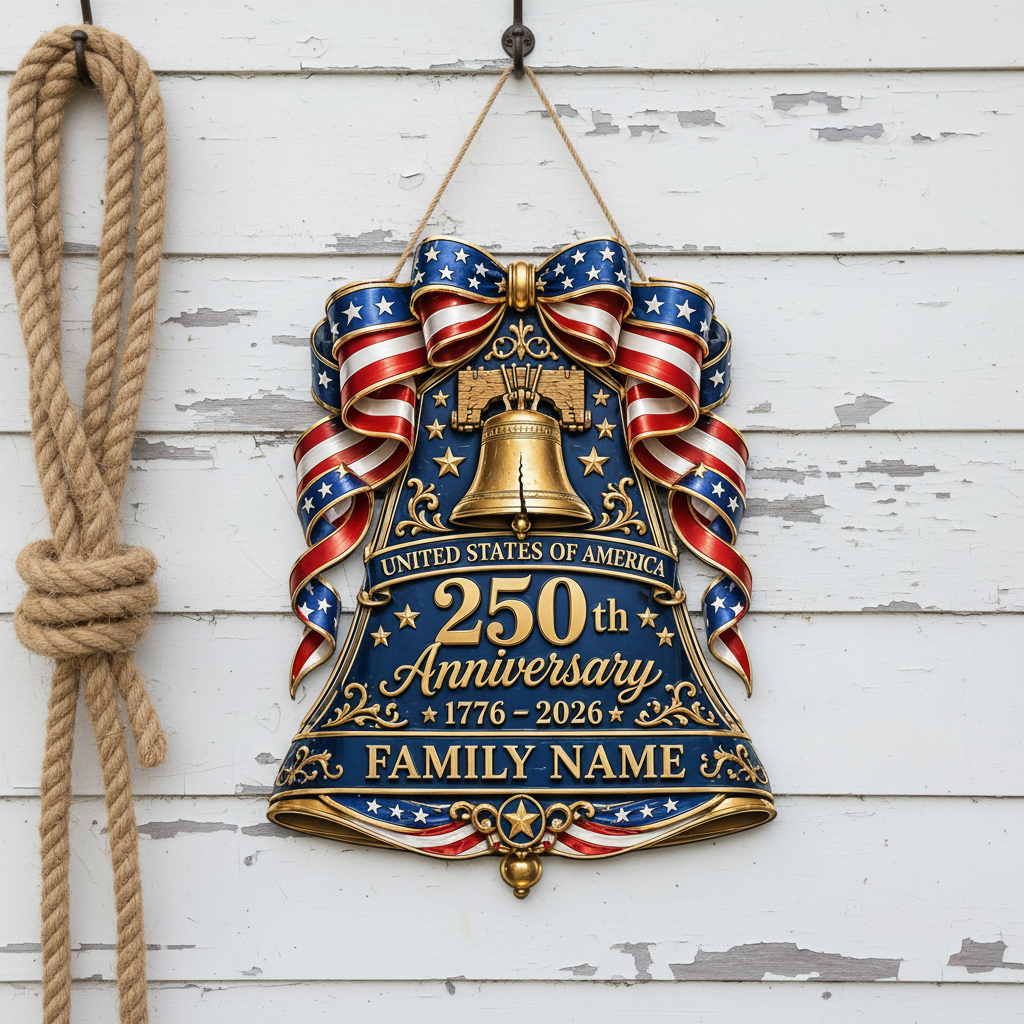 Shineful Liberty Bell Personalized Wood Sign
