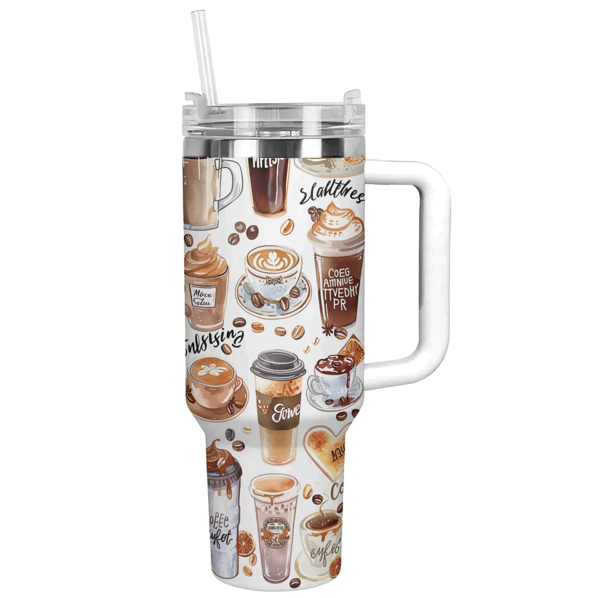 Coffee 40 Oz Shineful™ Tumbler Vibes V3 Vq03 40Oz