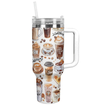 Coffee 40 Oz Shineful™ Tumbler Vibes V3 Vq03 40Oz