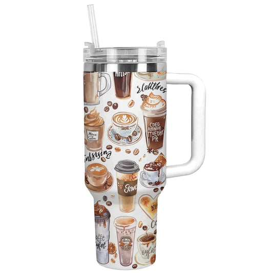 Coffee 40 Oz Shineful™ Tumbler Vibes V3 Vq03 40Oz