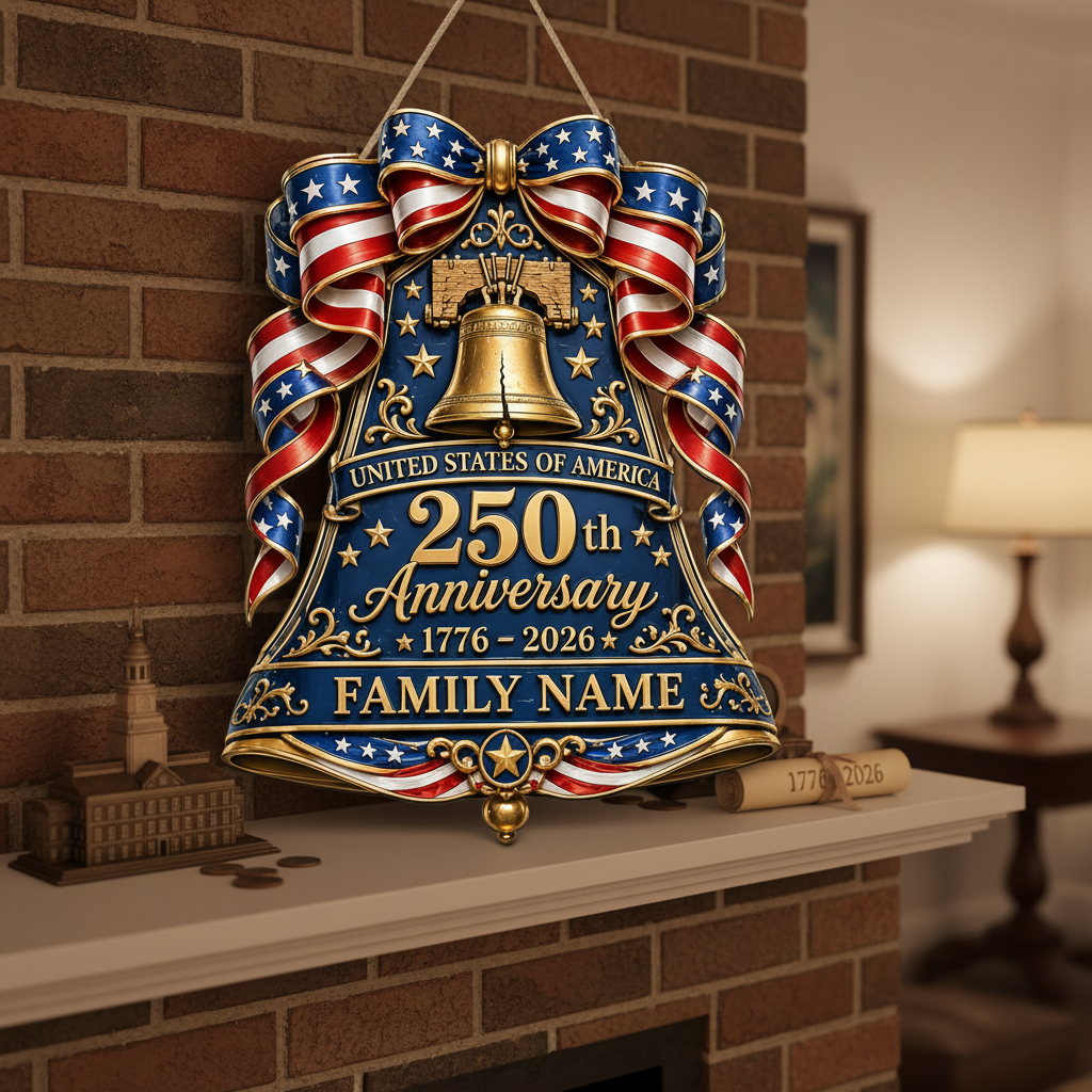 Shineful Liberty Bell Personalized Wood Sign