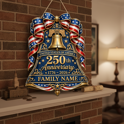 Shineful Liberty Bell Personalized Wood Sign