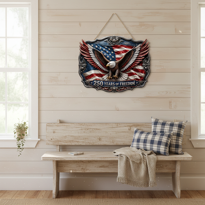Shineful Freedom Wings Wood Sign