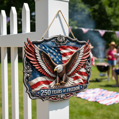 Shineful Freedom Wings Wood Sign