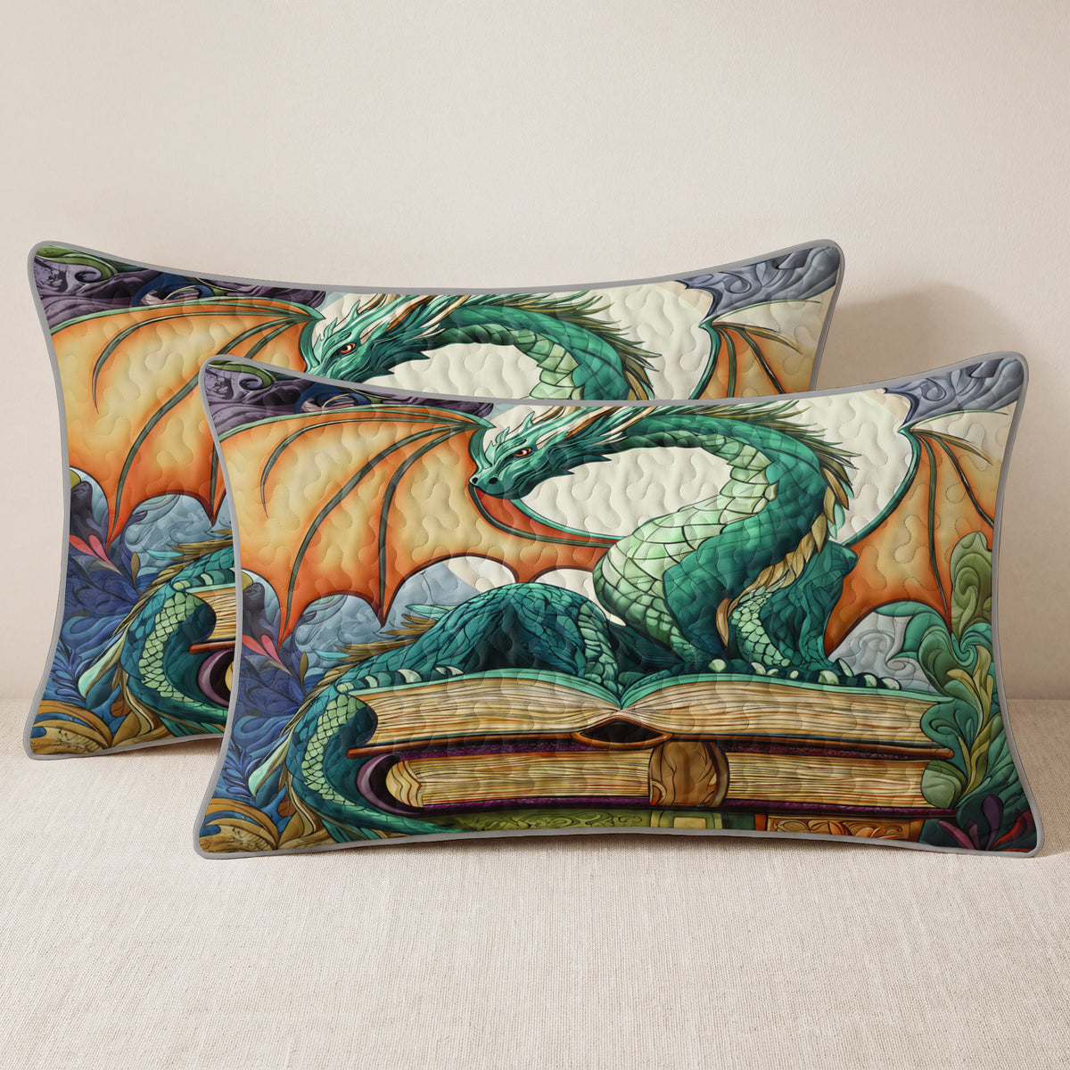 Shineful Quilt 3-Piece Set Dragon Tale