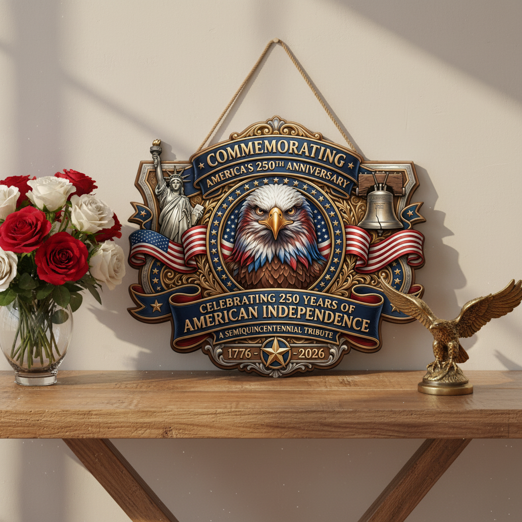 Shineful Eagle Tribute Wood Sign