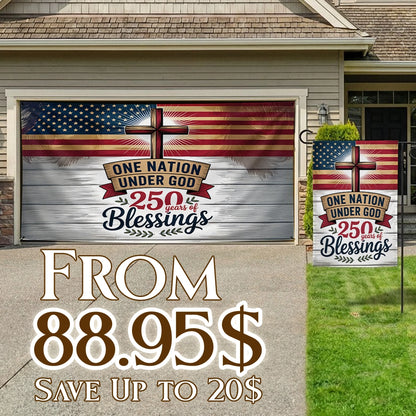 Shineful Bundle Garage and Garden Flag - Faith Over America