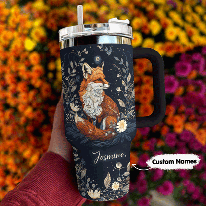 Shineful Tumbler Fox In Moonlight Personalized TH7