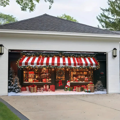 Shineful Garage Door Banner Decoration - Winter Wonderland Storefront A Christmas Scene Filled with Joy and Magic