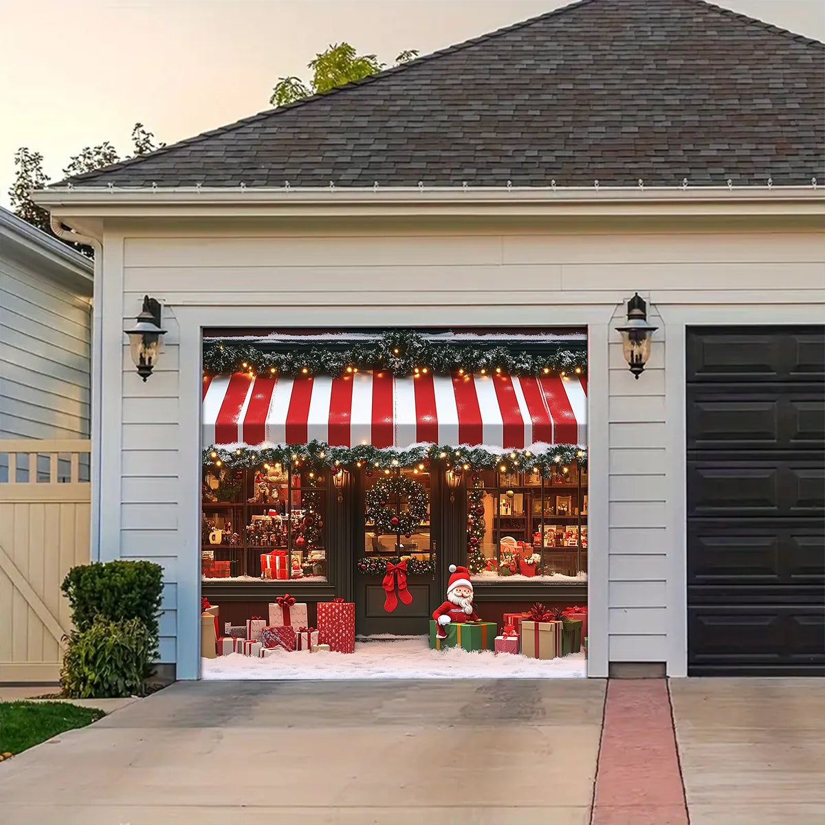 Shineful Garage Door Banner Decoration - Winter Wonderland Storefront A Christmas Scene Filled with Joy and Magic