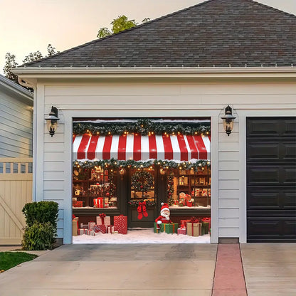 Shineful Garage Door Banner Decoration - Winter Wonderland Storefront A Christmas Scene Filled with Joy and Magic