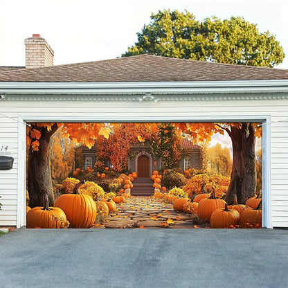 Shineful Garage Door Banner Decoration - Embracing Fall's Warm Welcome