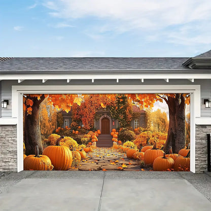 Shineful Garage Door Banner Decoration - Embracing Fall's Warm Welcome