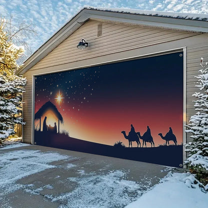 Shineful Garage Door Banner Decoration - The Holy Night's Gentle Glow