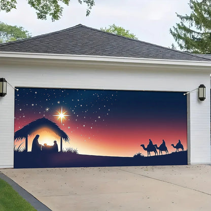Shineful Garage Door Banner Decoration - The Holy Night's Gentle Glow