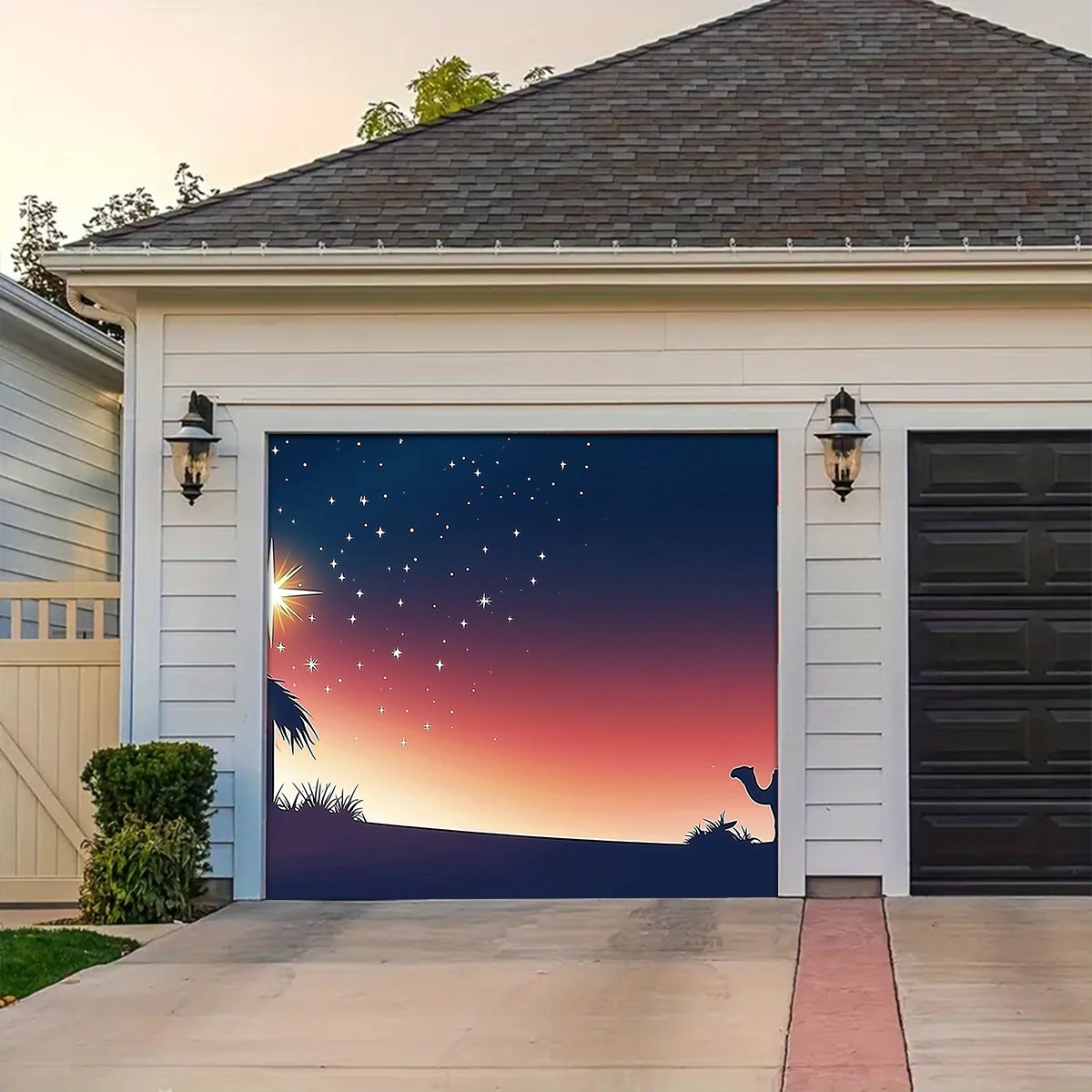 Shineful Garage Door Banner Decoration - The Holy Night's Gentle Glow