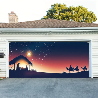 Shineful Garage Door Banner Decoration - The Holy Night's Gentle Glow