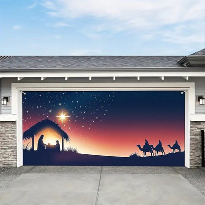 Shineful Garage Door Banner Decoration - The Holy Night's Gentle Glow