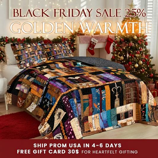 Shineful Quilt 3-Piece Set Library Dreams