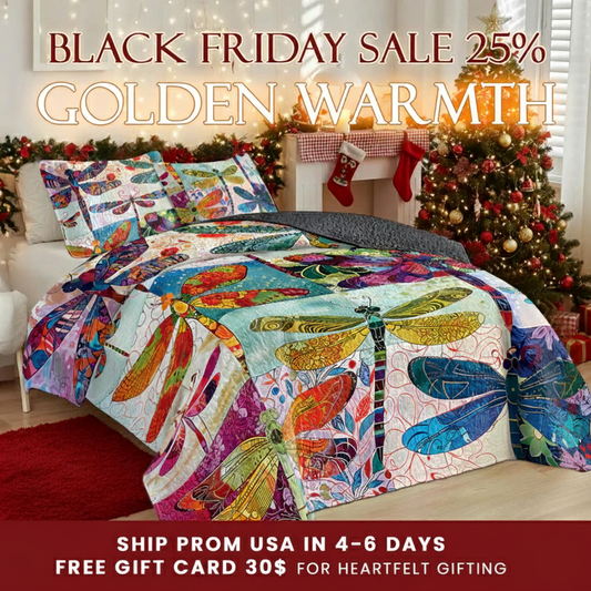 Shineful Quilt 3-Piece Set Dragonfly Harmony