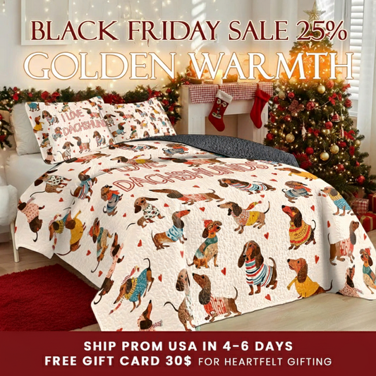 Shineful Quilt 3-Piece Set Dachshund Lovely Delight