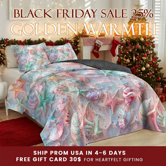 Shineful Quilt 3-Piece Set Coastal Shell