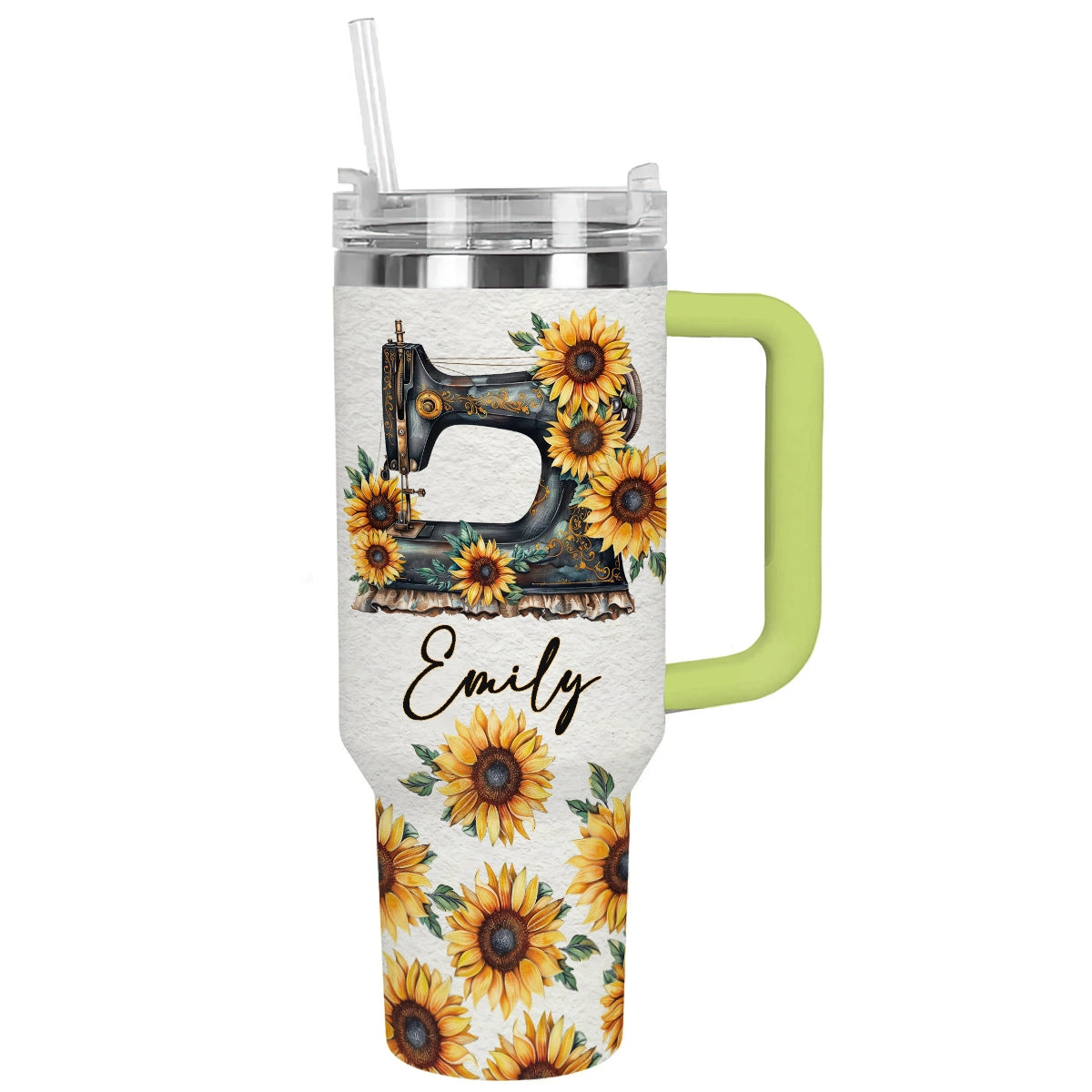 Shineful Tumbler Personalized Sewing Sunflower Stitches