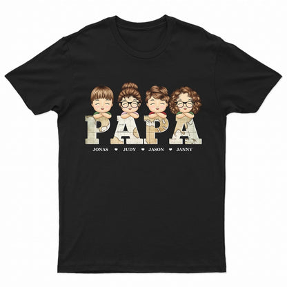 Shineful T-Shirt Vintage Map Papa Title - Personalized Unisex T-Shirt