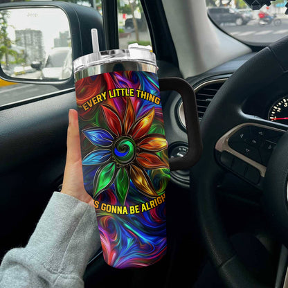 Hippie 40 Oz Shineful™ Tumbler Be Alright Tl10 Black 40Oz