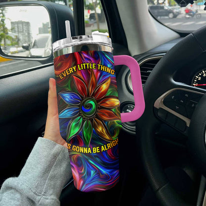 Hippie 40 Oz Shineful™ Tumbler Be Alright Tl10 Hot Pink 40Oz