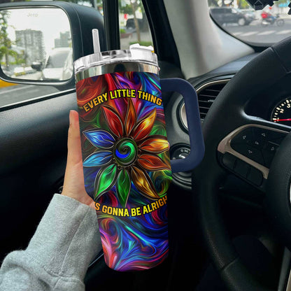 Hippie 40 Oz Shineful™ Tumbler Be Alright Tl10 Navy 40Oz