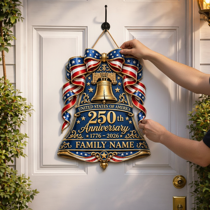 Shineful Liberty Bell Personalized Wood Sign