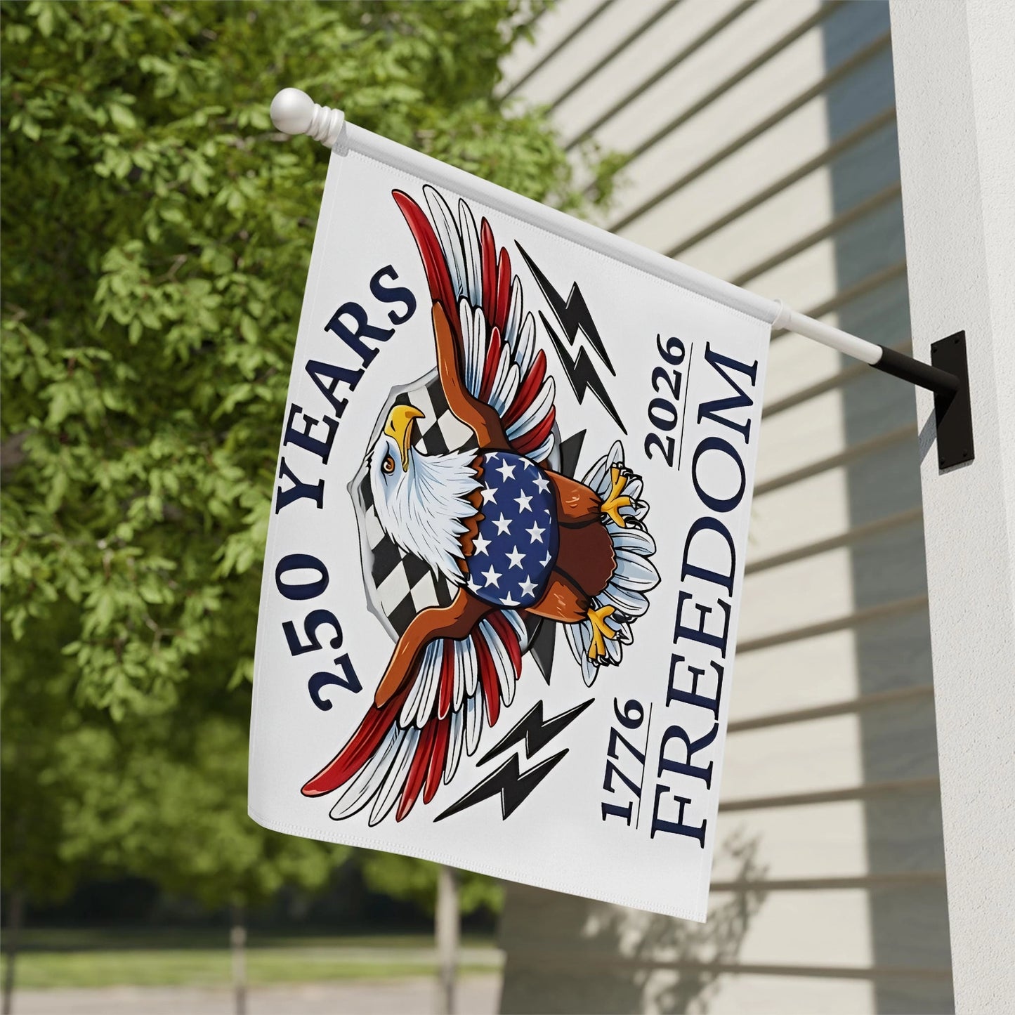 Shineful House Flag 30" x 40" - Born Free, Still Free