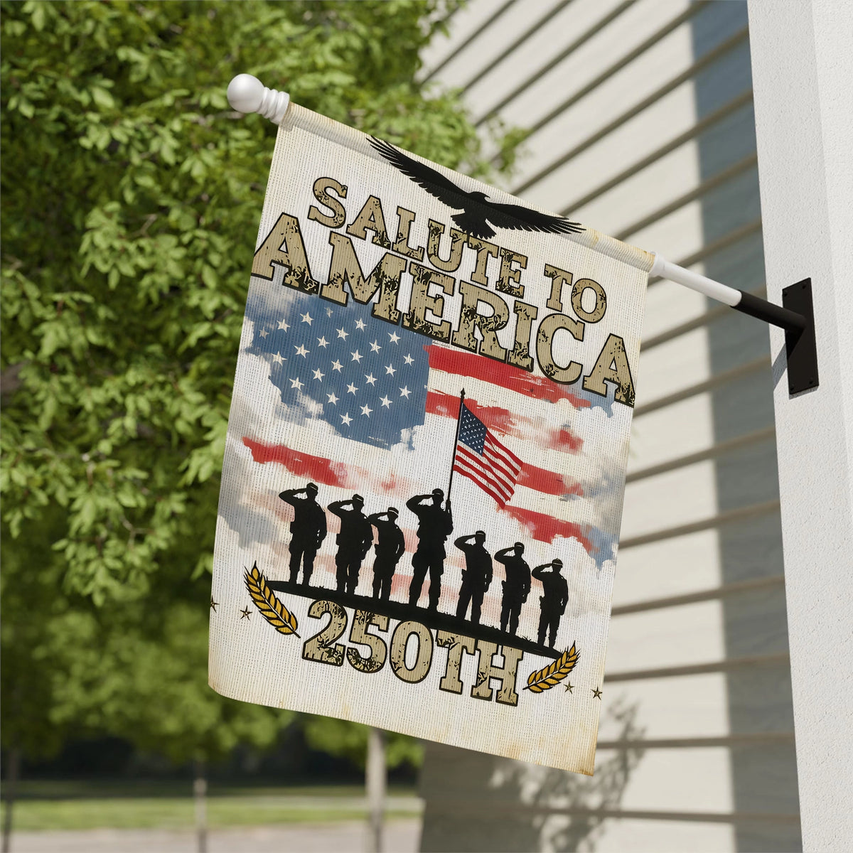 Shineful Bundle Garage and House Flag - Salute to America