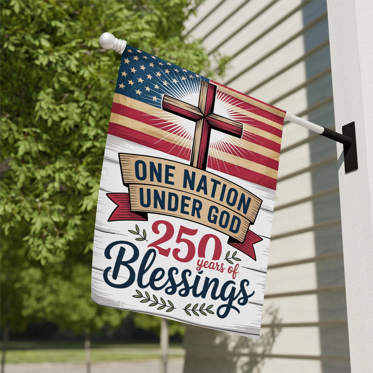 Shineful Bundle Garage and House Flag - Faith Over America
