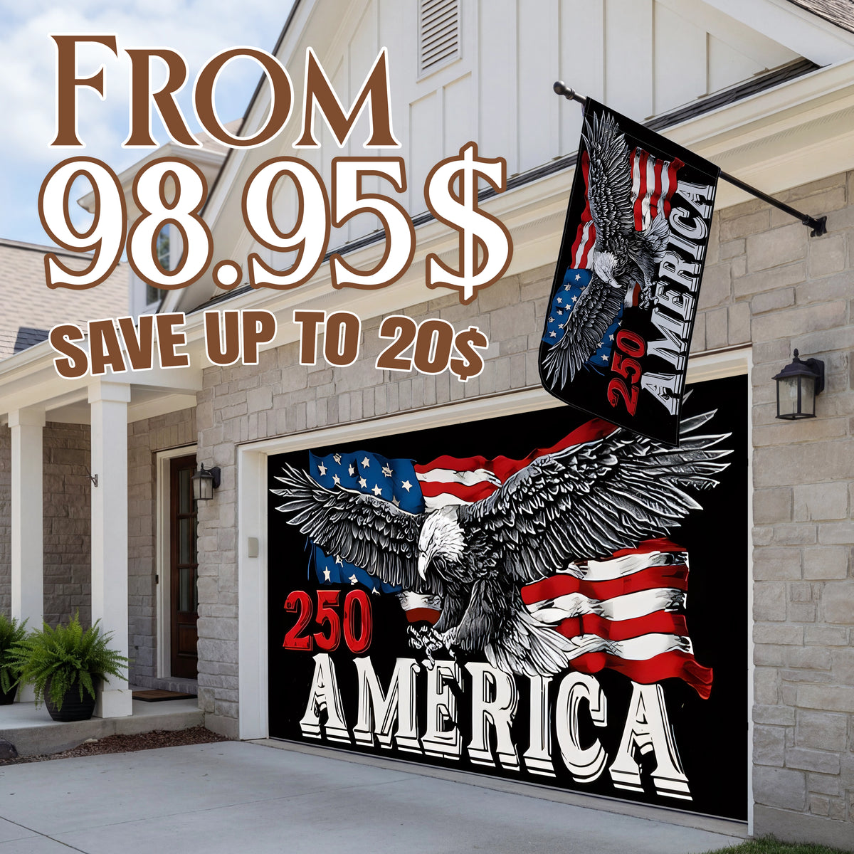 Shineful Bundle Garage and House Flag - 250 Years Unbroken