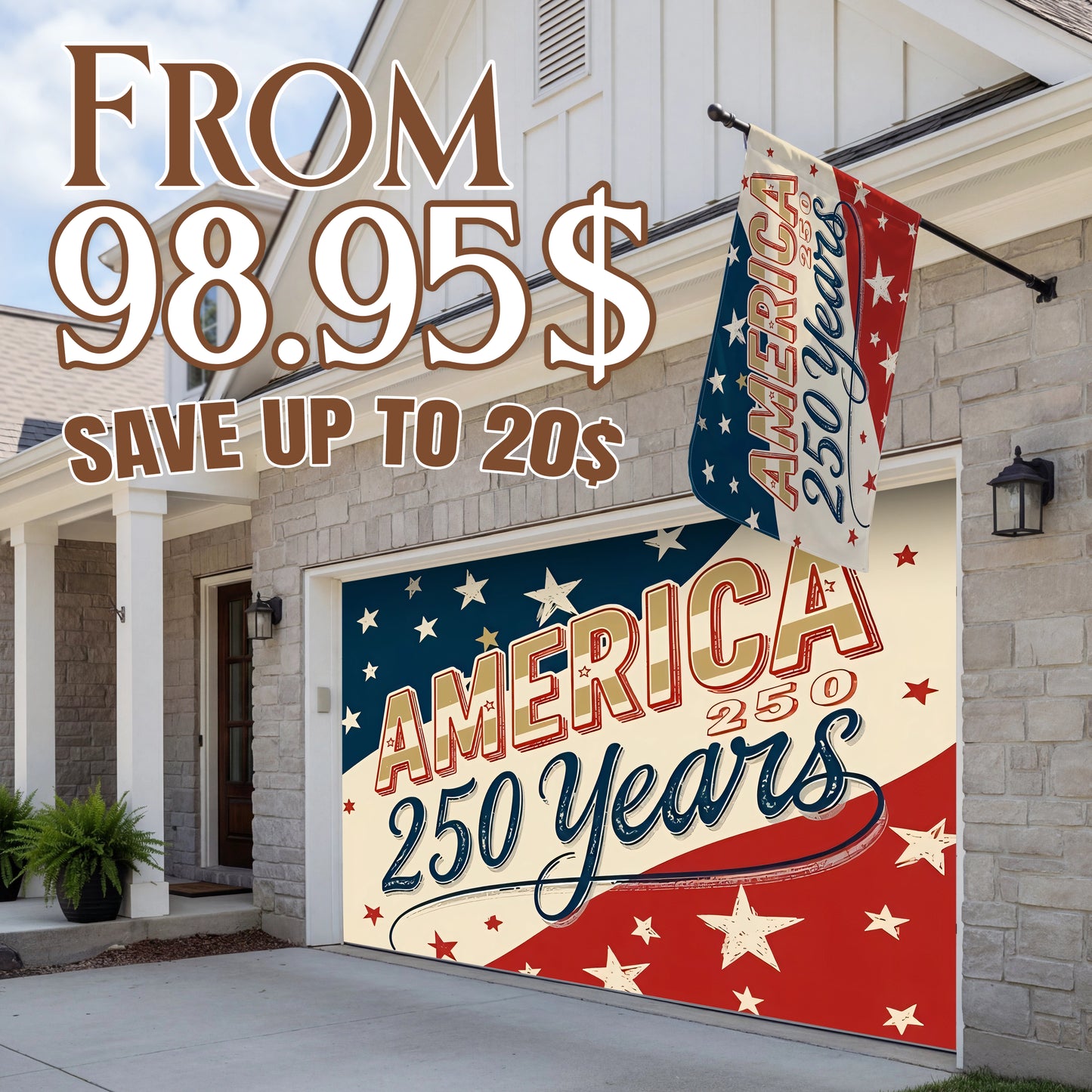 Shineful Bundle Garage and House Flag - A Nation Built to Last