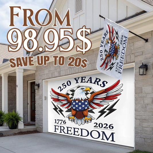Shineful Bundle Garage and House Flag - Born Free, Still Free