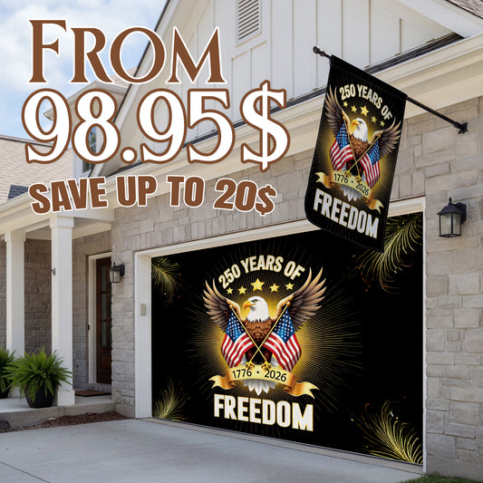 Shineful Bundle Garage and House Flag - Liberty Endures
